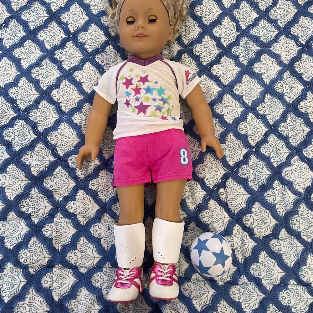 American girl doll soccer outfit